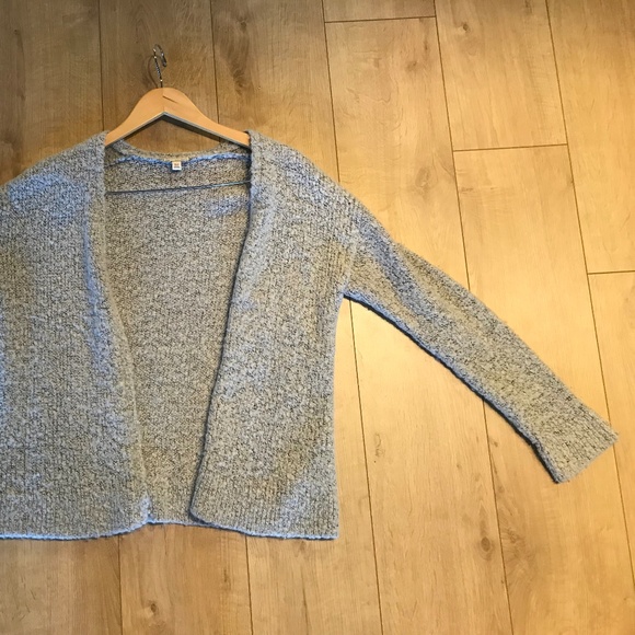 Gray Boucle Open-Front Cardigan - Picture 2 of 5